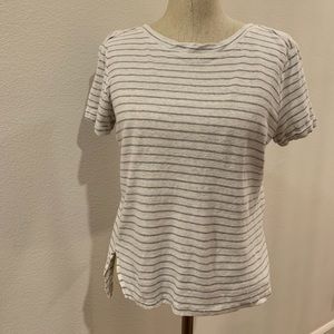 ⚡️William B Striped T- Back Tie Crop Tee